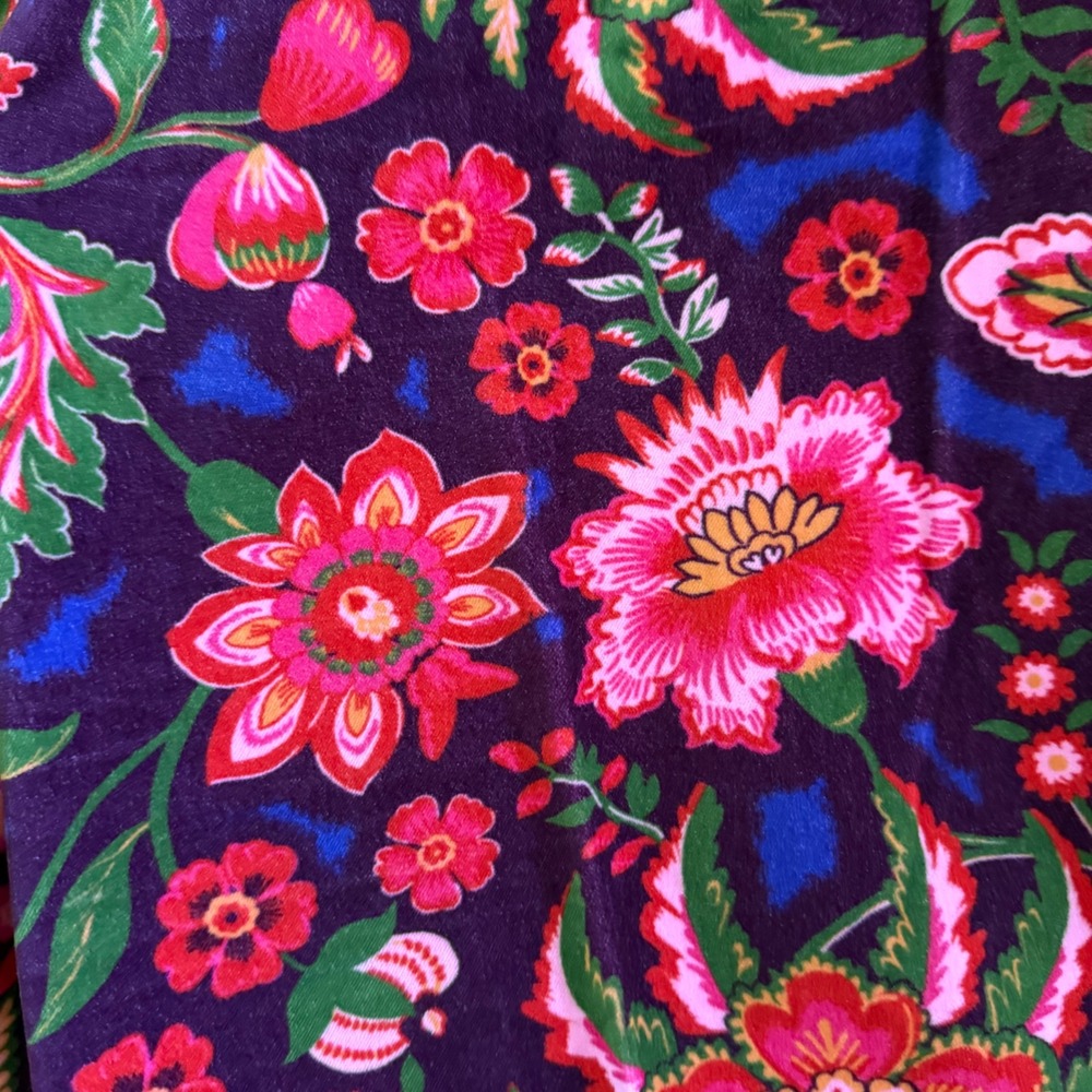 Boden Kew Velvet Richmond Pants Trousers 20-22R Purple Floral Botanical Holiday - Picture 3 of 10
